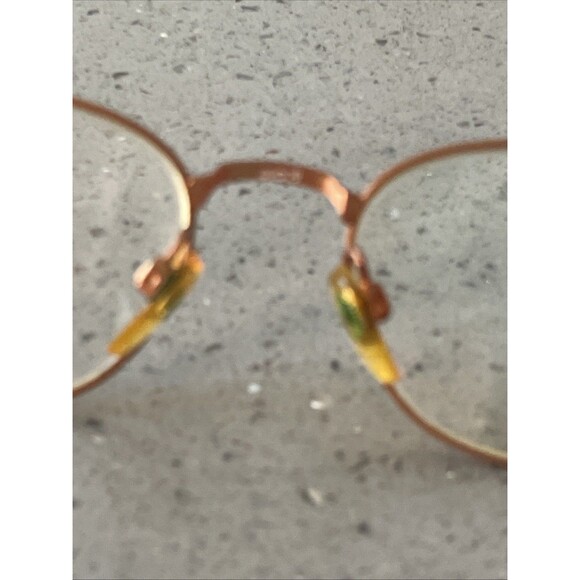 Nintendo Eyewear N-582 MBZ 49-19-135 Gold Full Rim round Eyeglasses Frames ONLY - Picture 10 of 13